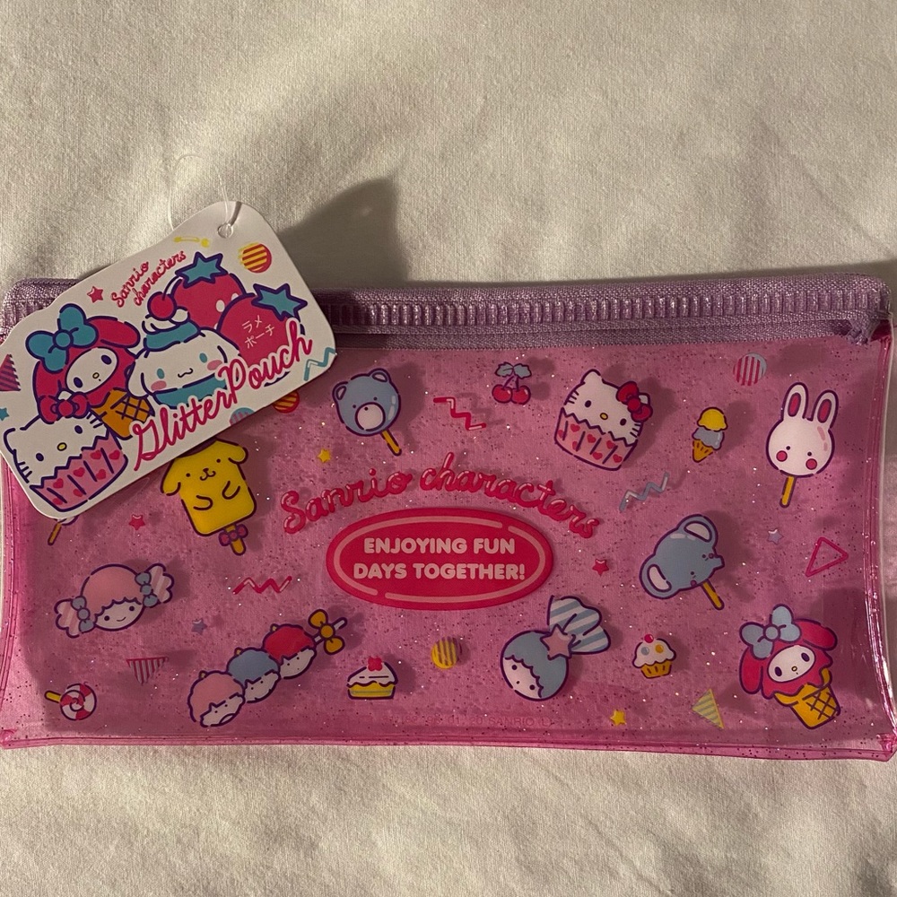 Saniro All-character kawaii pink pouch! use for anything.